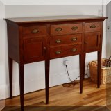F01. Custom 5-drawer sideboard. 44”h x 55”w x 18”d 